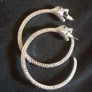 Snake Hoop Earrings